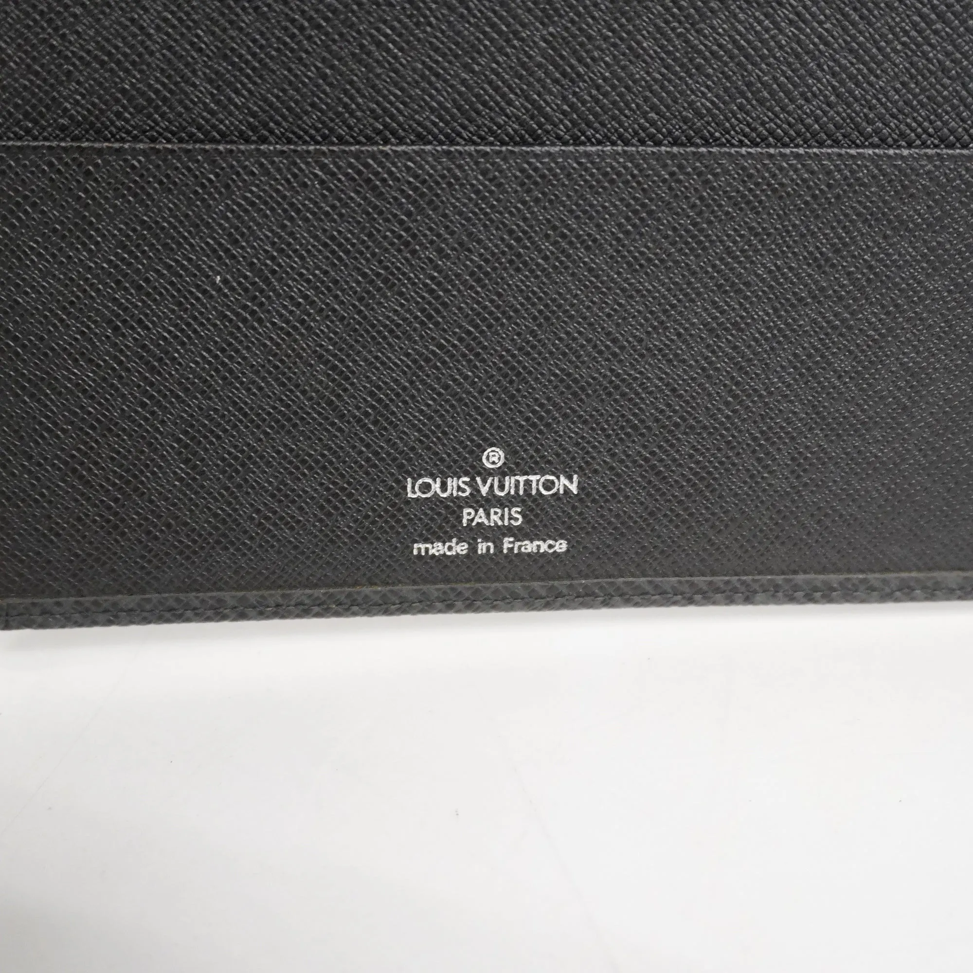 LOUIS VUITTONAuth  Taiga Planner Cover Ardoise Notebook Cover Taiga Agenda
