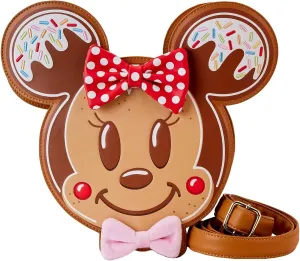 Loungefly Disney Mickey and Minnie Gingerbread Cookie Figural Crossbody