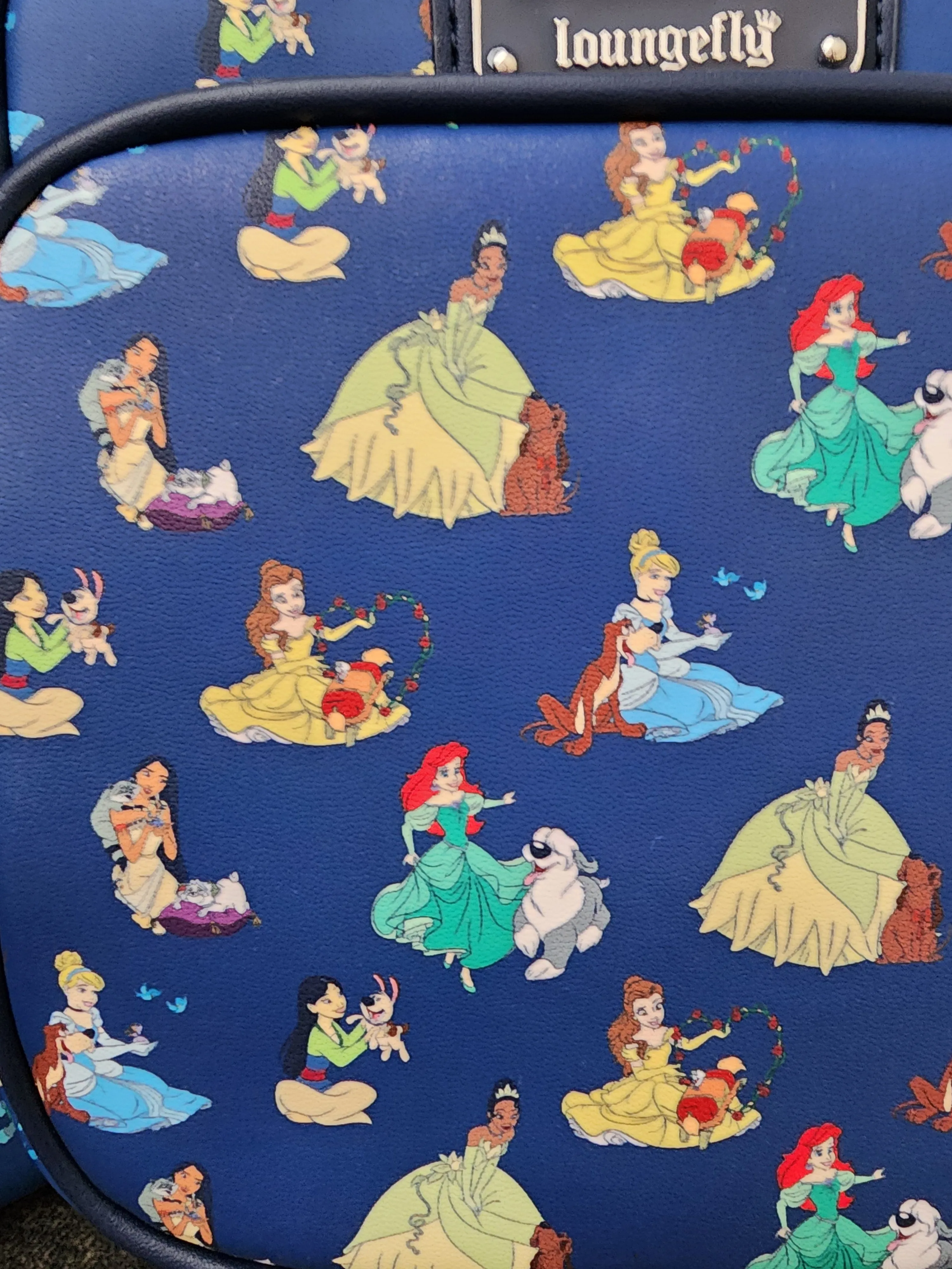 Loungefly Disney Princesses and Their Pets Crossbody Bag