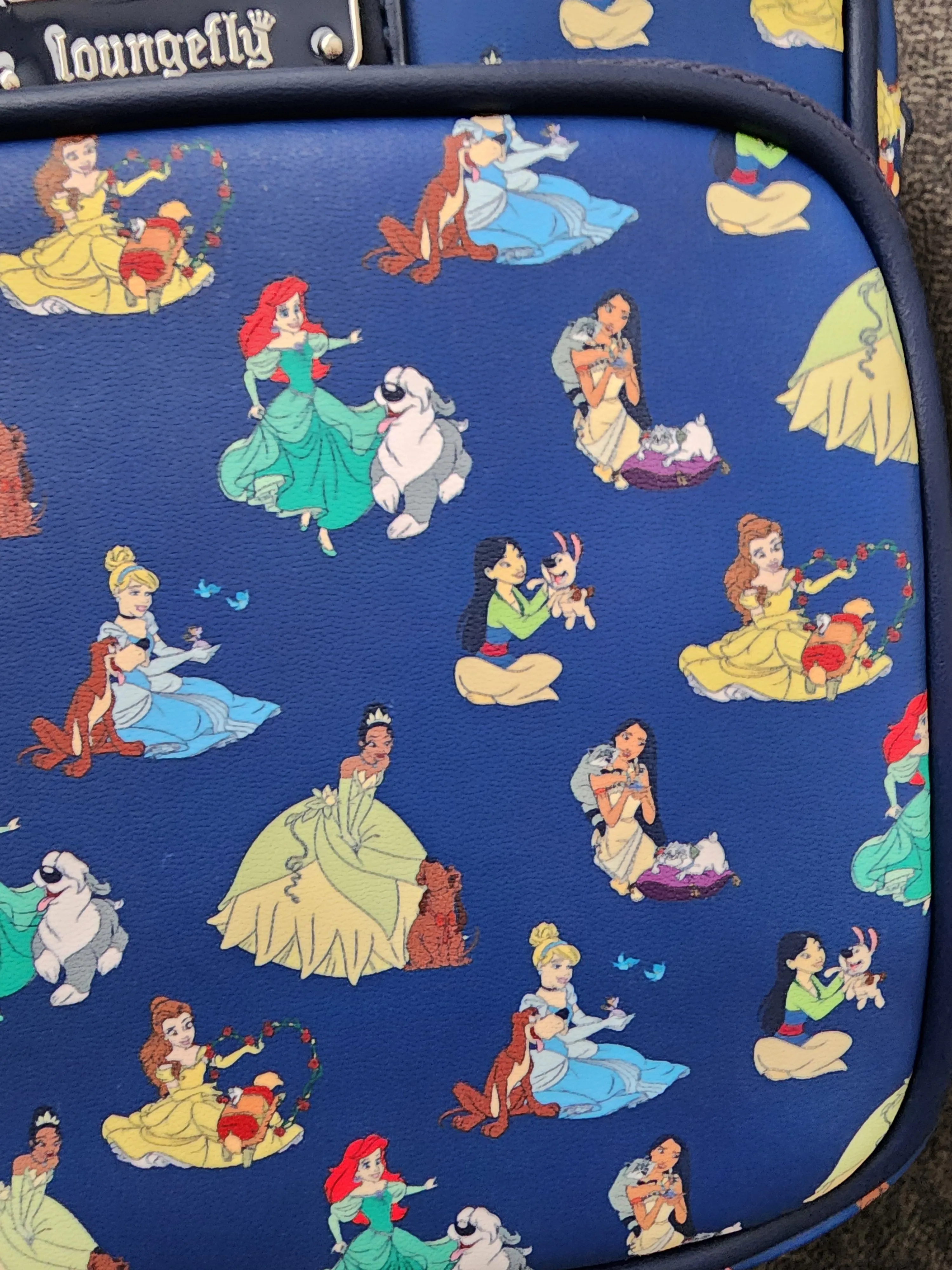 Loungefly Disney Princesses and Their Pets Crossbody Bag