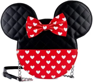 Loungefly MickeyMinnie Valentines Reversible Crossbody Bag BlackRedWhite