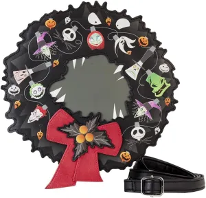 Loungefly Nightmare Before Christmas Wreath String Lights Glow Crossbody Bag