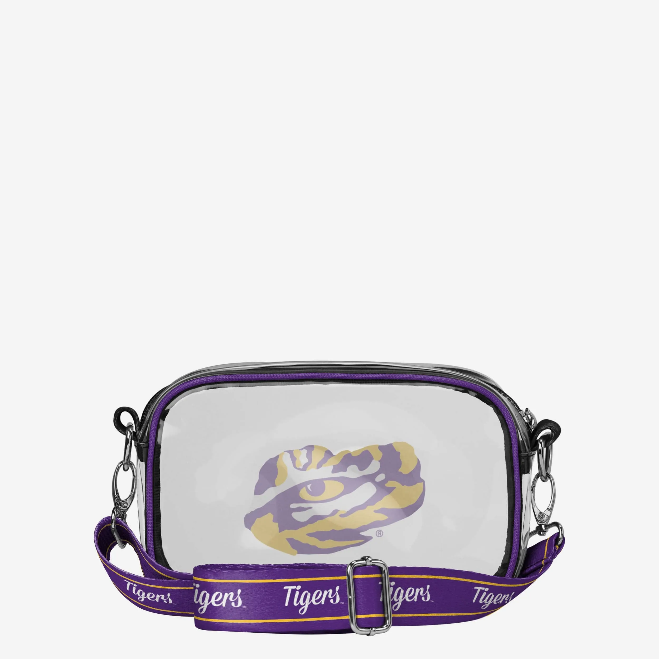 LSU Tigers Team Stripe Clear Crossbody Bag