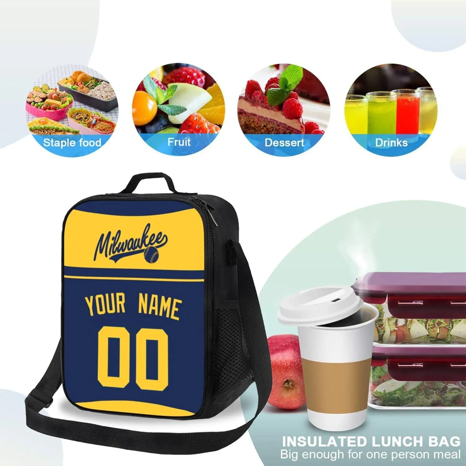 Lunch Bag Milwaukee Personalized Lunch Box Backpack Gifts for Men Women