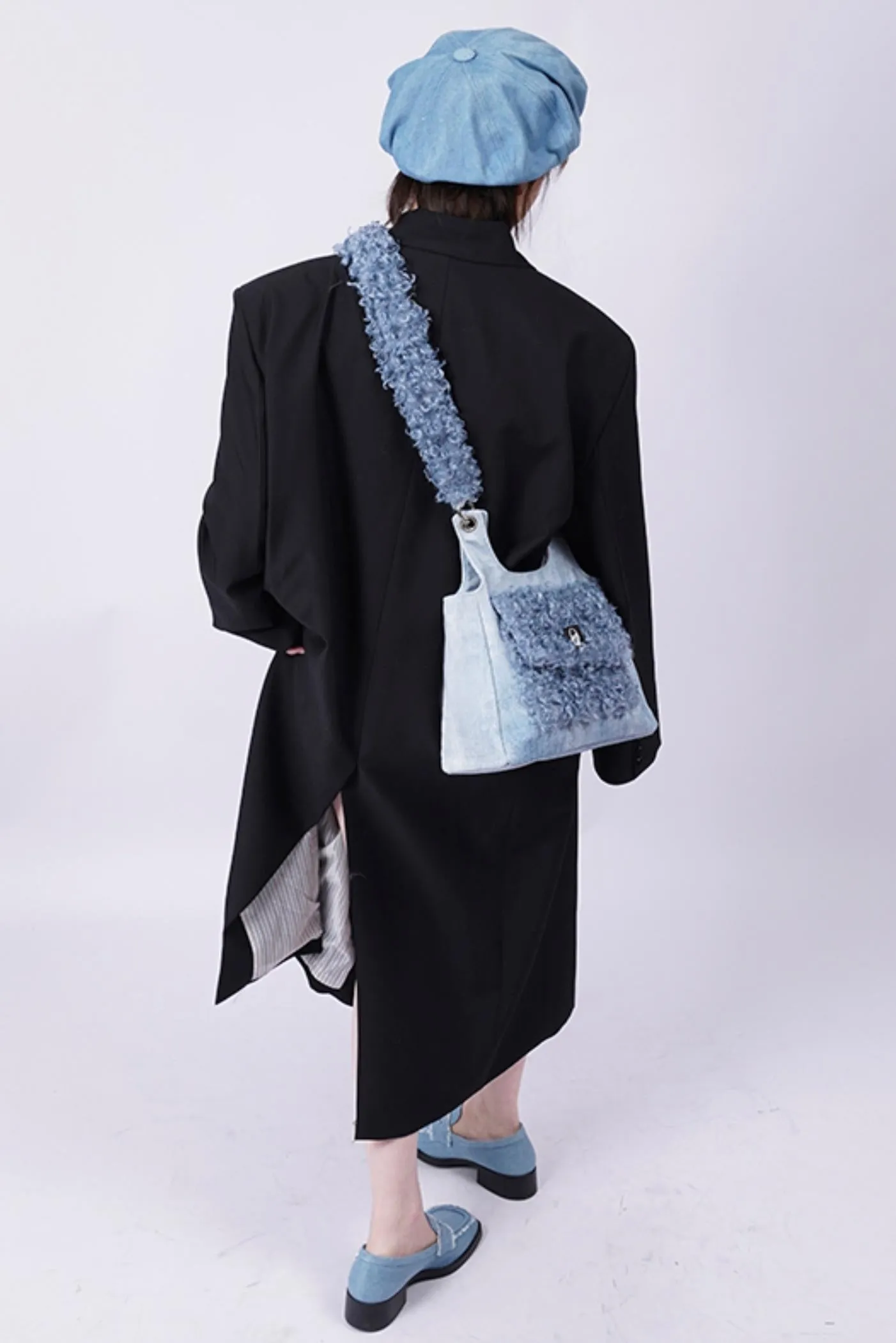 Luxe Textured Crossbody Tote Bag