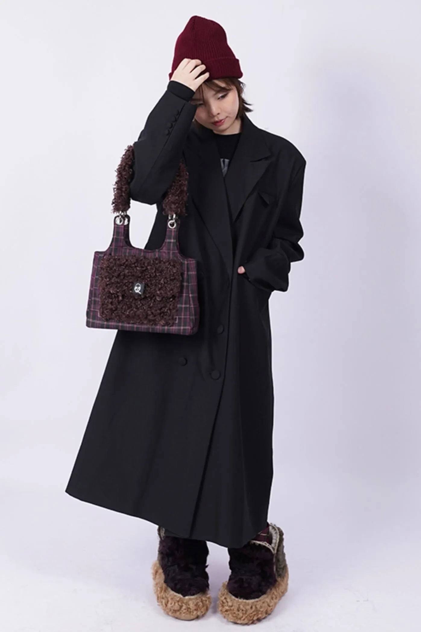 Luxe Textured Crossbody Tote Bag