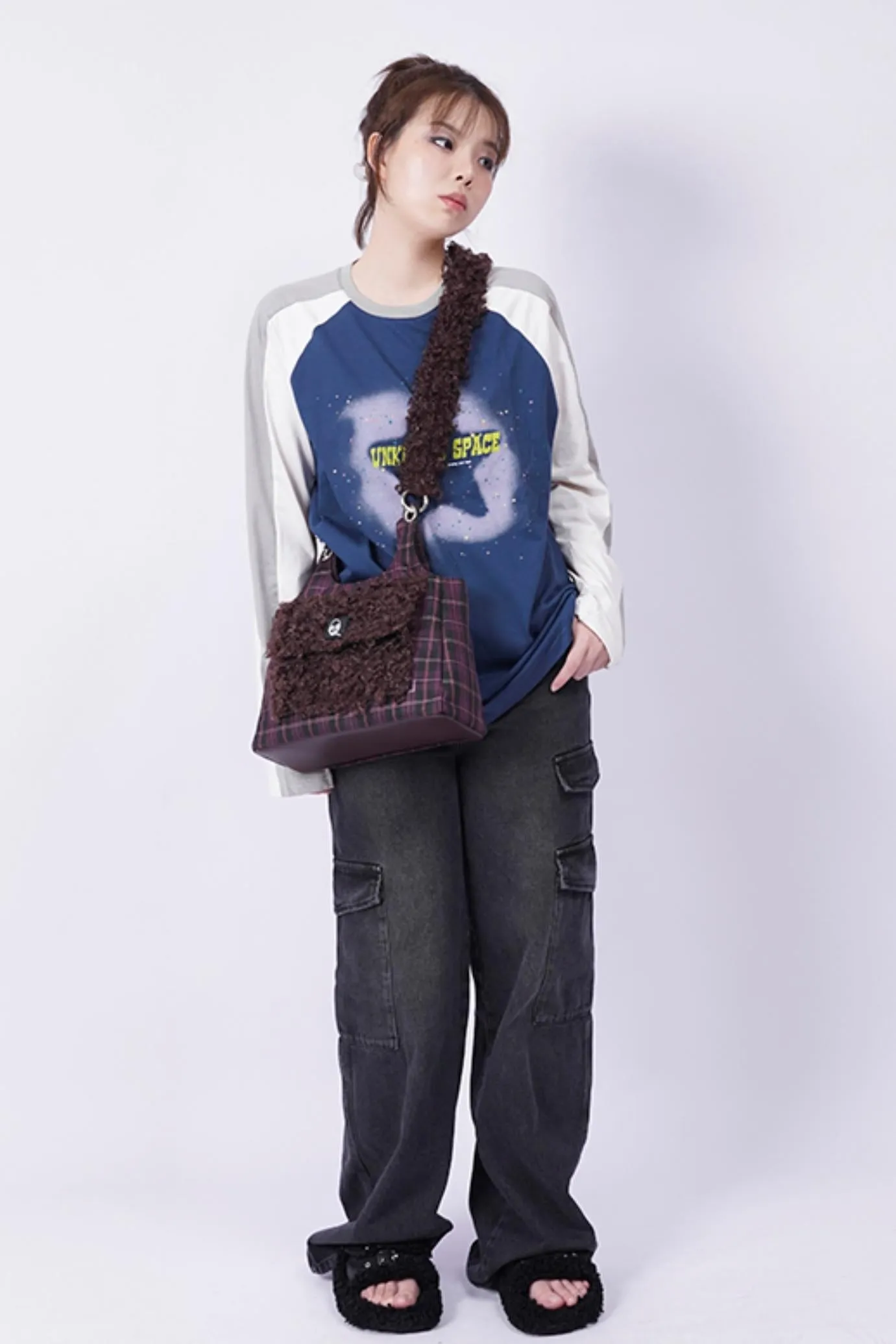 Luxe Textured Crossbody Tote Bag