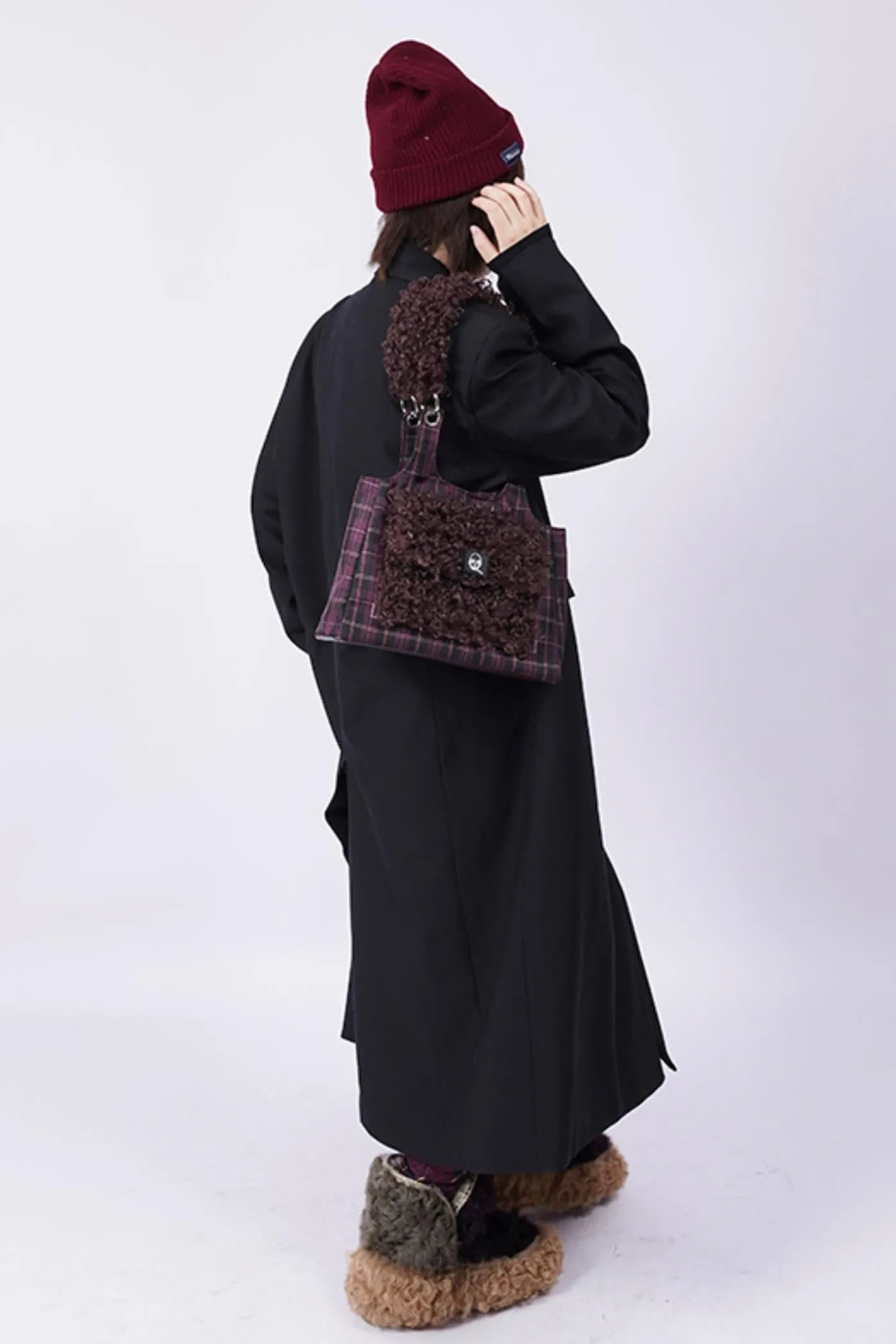 Luxe Textured Crossbody Tote Bag