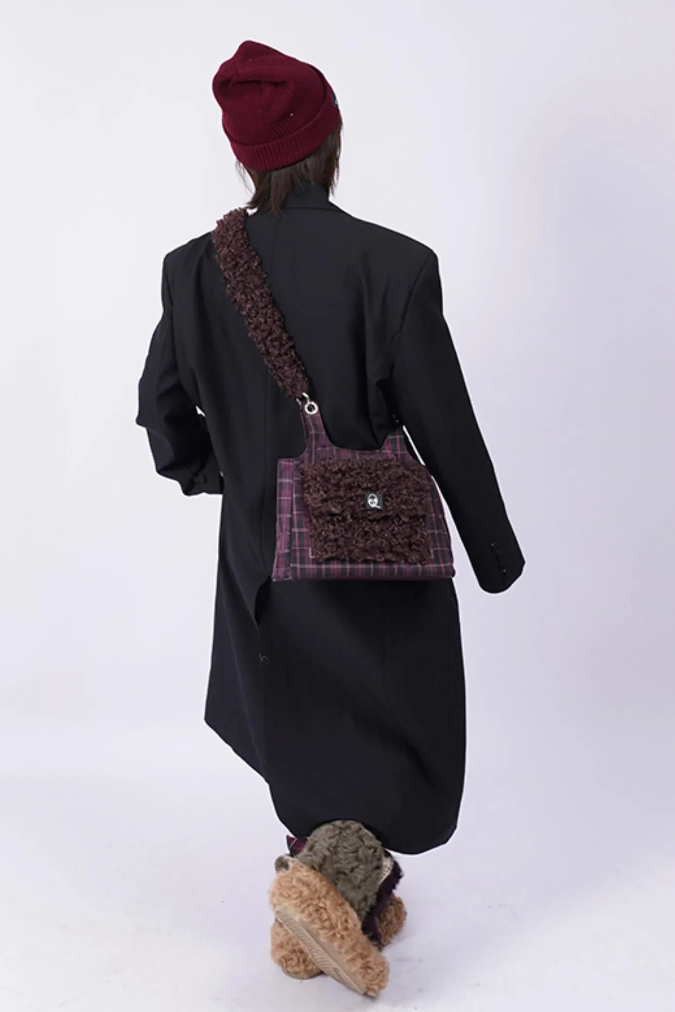 Luxe Textured Crossbody Tote Bag