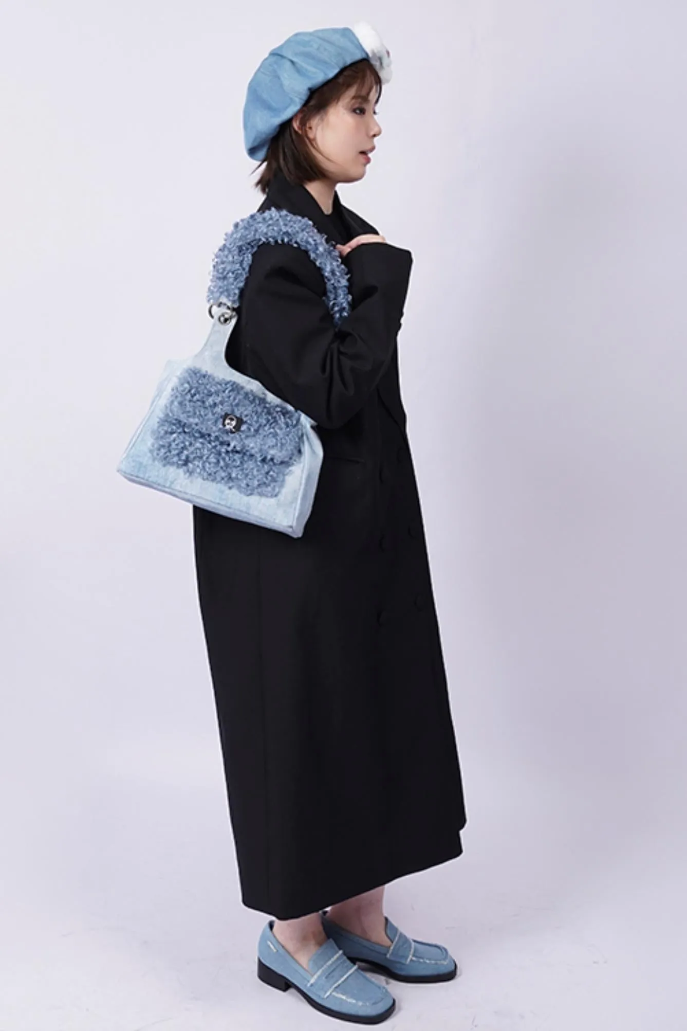 Luxe Textured Crossbody Tote Bag