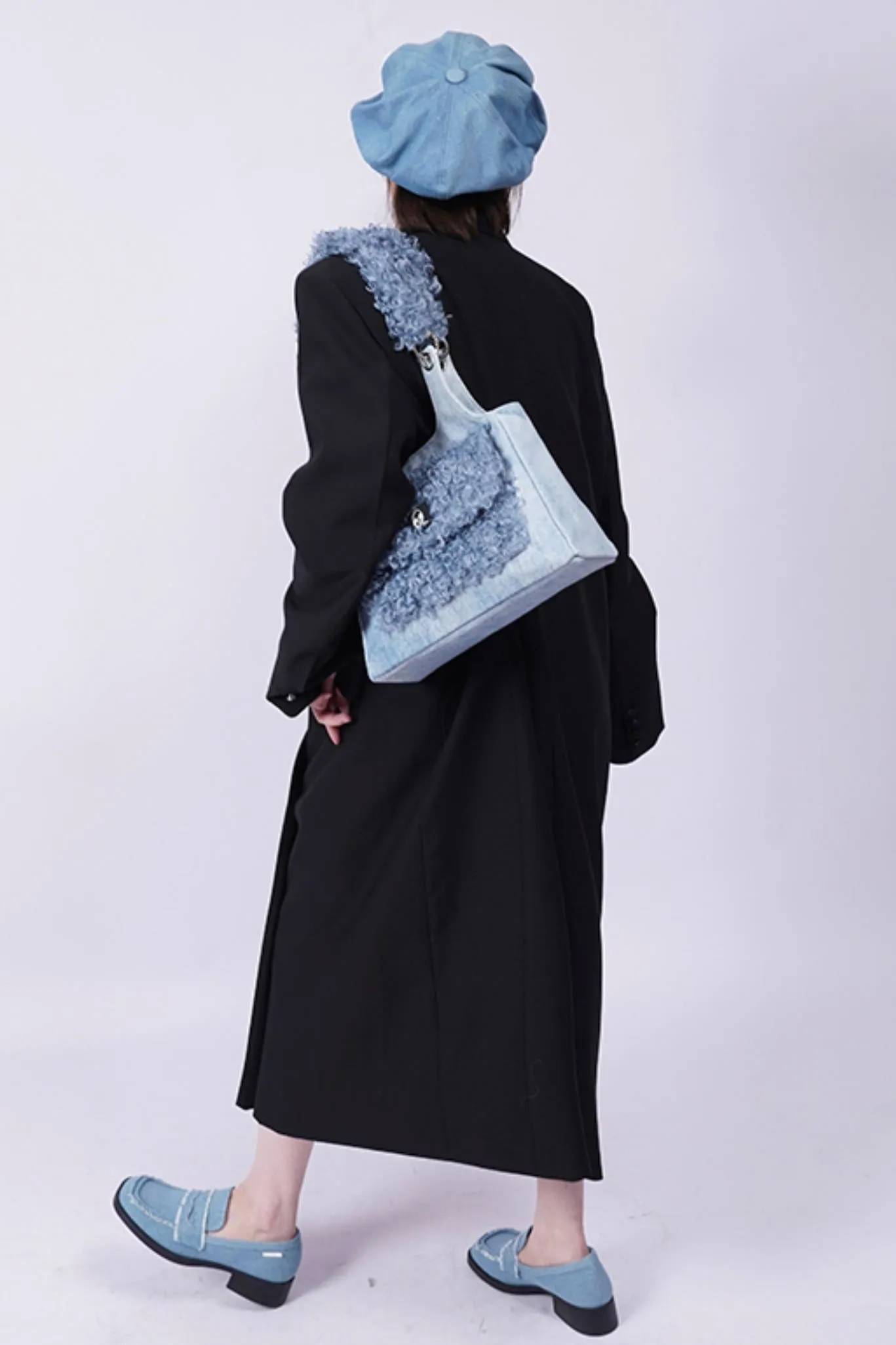 Luxe Textured Crossbody Tote Bag