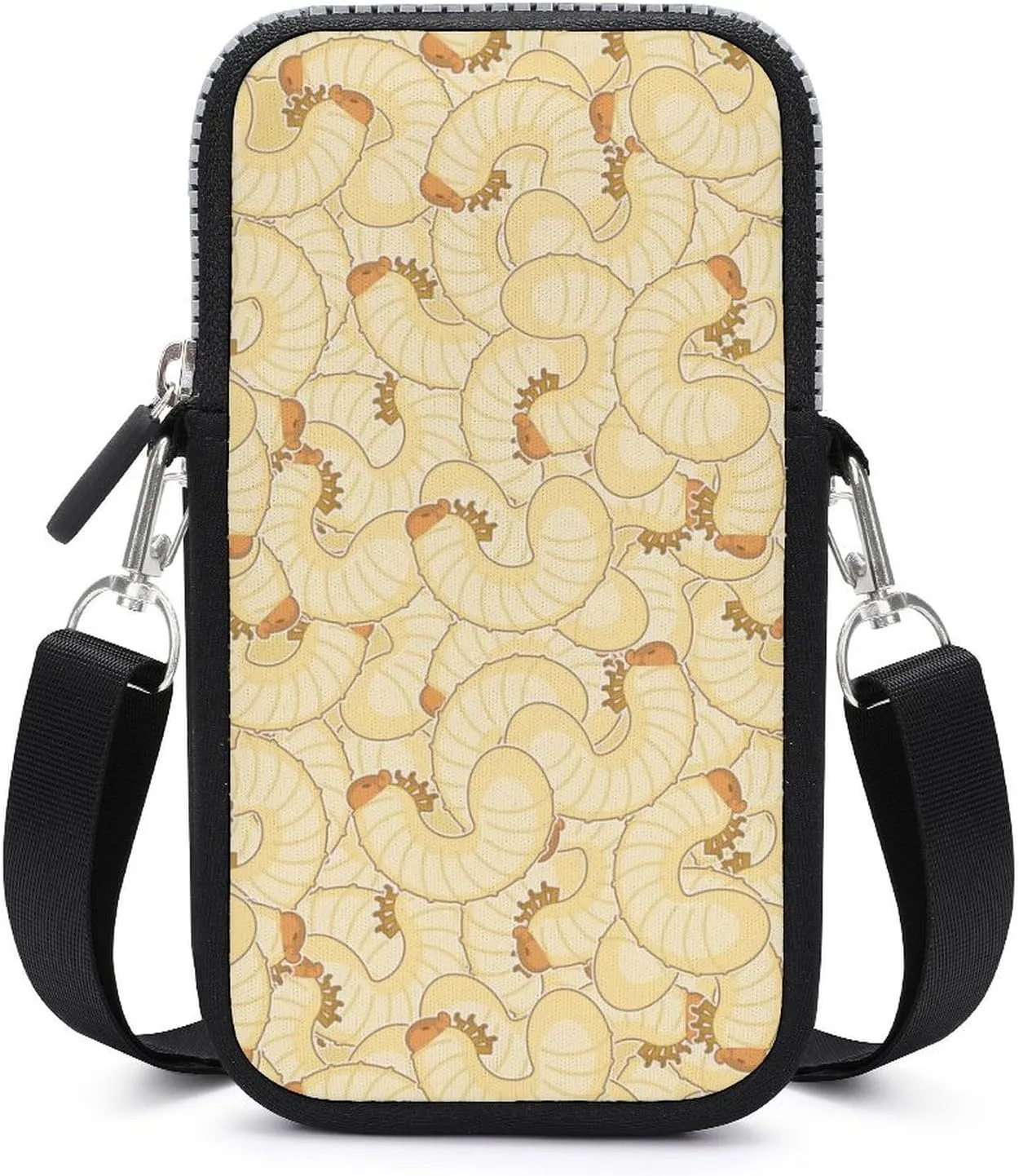 Maggot Beetle Larva Phone Bag Waterproof Phone Crossbody Bag Purse Mini Smartphone Wallet Bag