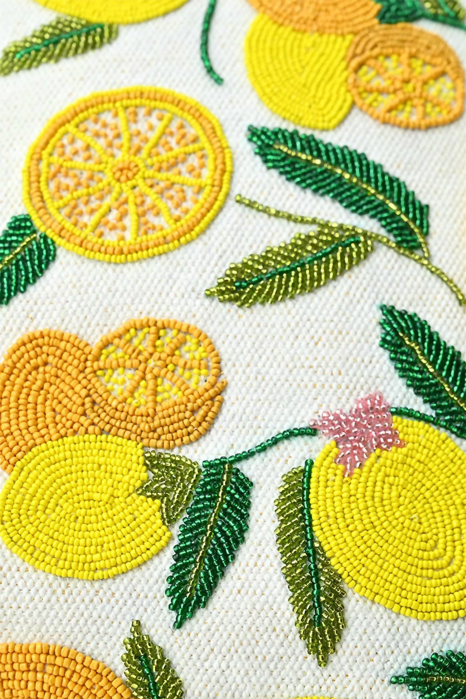 Make Lemonade Tote With Wicker Handles In Yellow/white