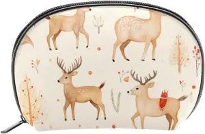 Makeup Bag Organizer,Cosmetic Bags for Women,Christmas Deer Bear Animals,Small Makeup Pouch