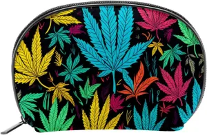 Makeup Bag Organizer,Cosmetic Bags for Women,Colorful Autumn Leaf,Small Makeup Pouch