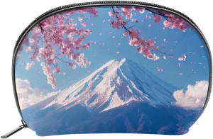 Makeup Bag Organizer,Cosmetic Bags for Women,Fuji Mountain Cherry Blossoms,Small Makeup Pouch