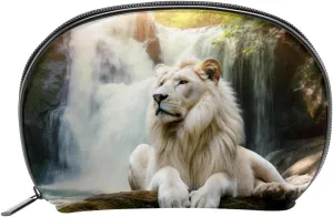 Makeup Bag Organizer,Cosmetic Bags for Women,White Lion Forest River,Small Makeup Pouch