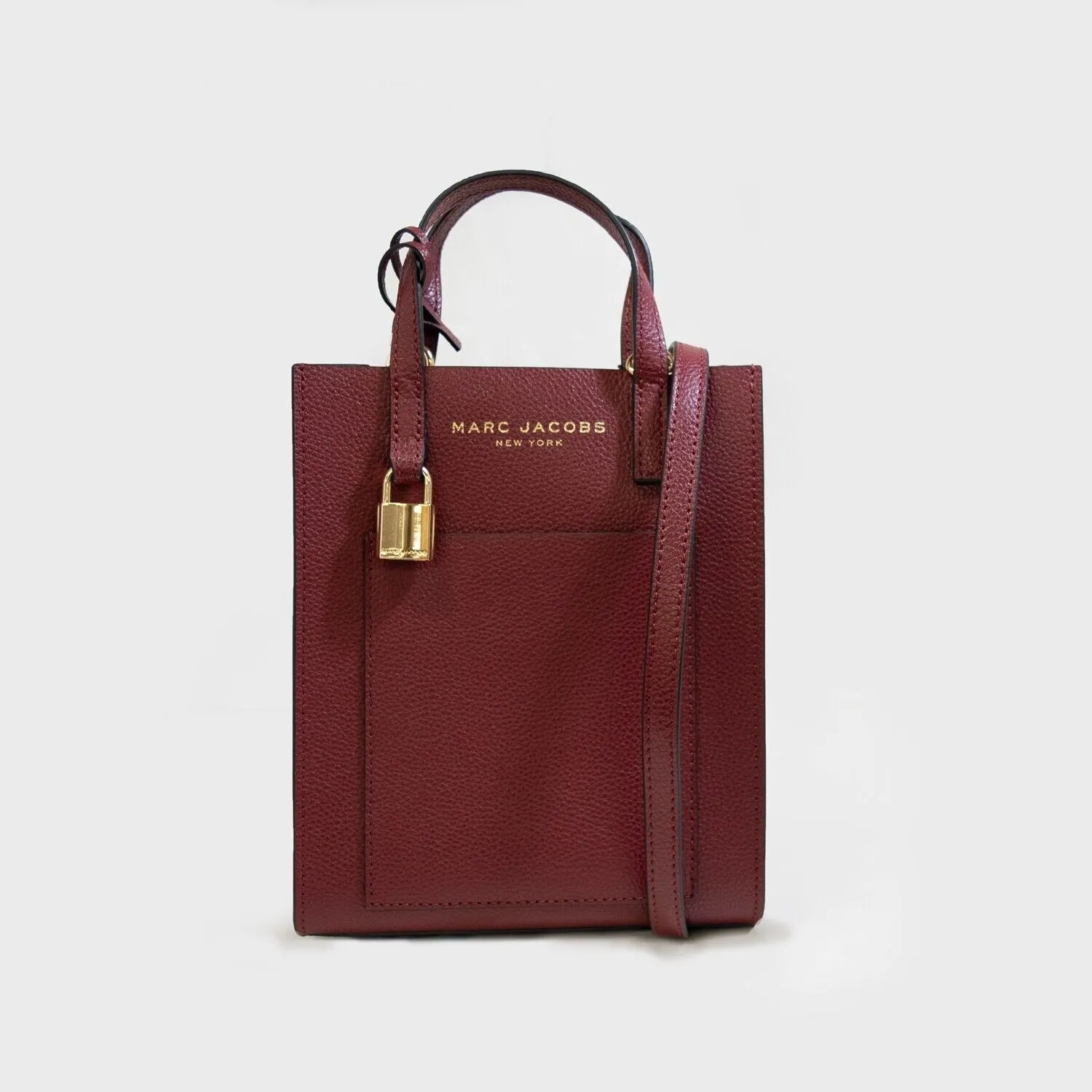 MARC JACOBS MINI GRIND PEBBLED LEATHER CROSSBODY TOTE