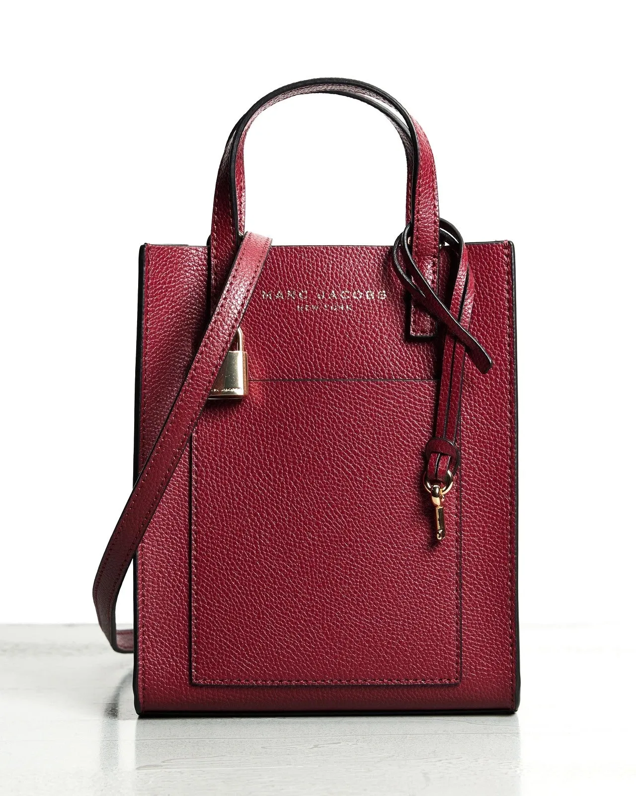 MARC JACOBS MINI GRIND PEBBLED LEATHER CROSSBODY TOTE