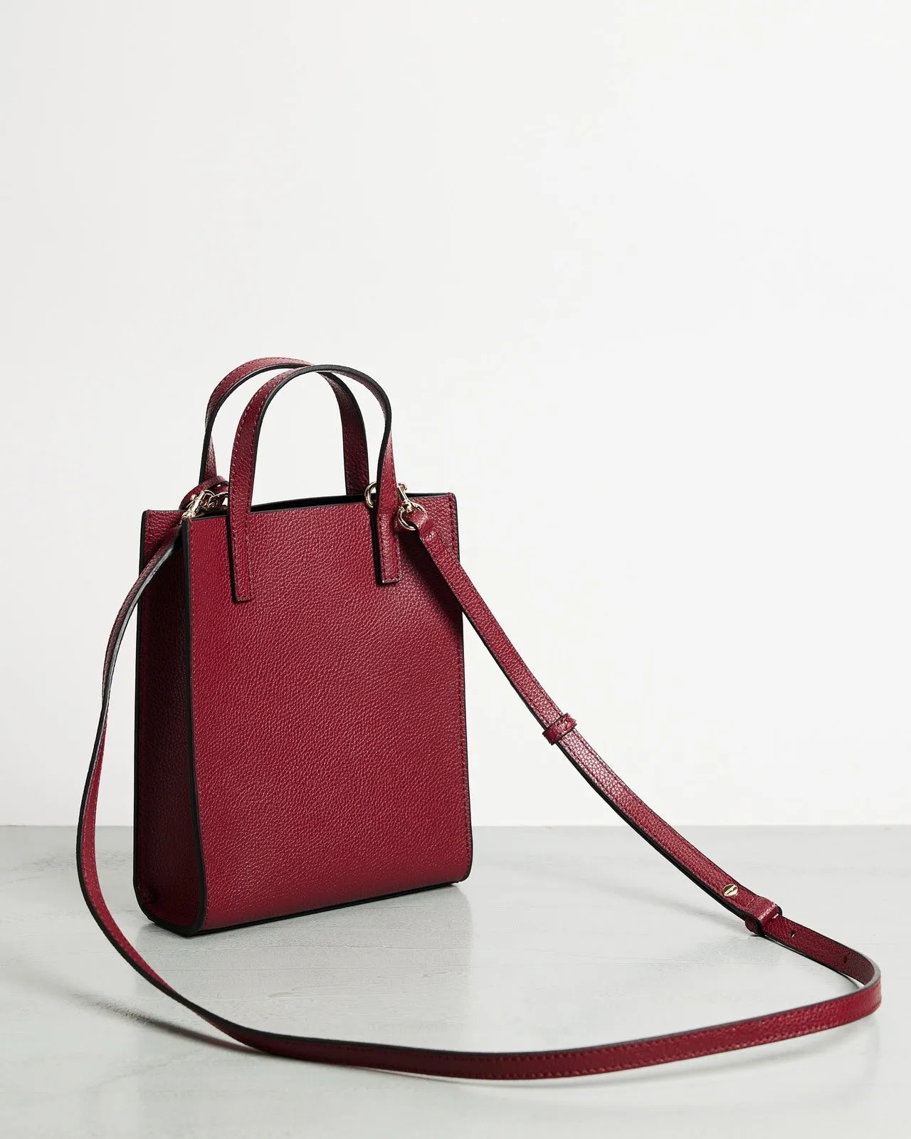 MARC JACOBS MINI GRIND PEBBLED LEATHER CROSSBODY TOTE