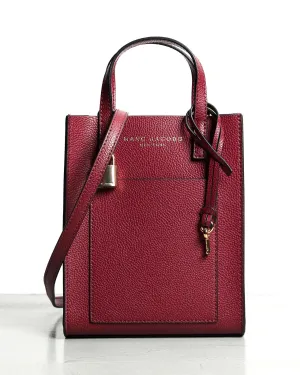 MARC JACOBS MINI GRIND PEBBLED LEATHER CROSSBODY TOTE