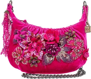 Mary Frances After Party Embellished Mini Crossbody Handbag, Pink, Orange