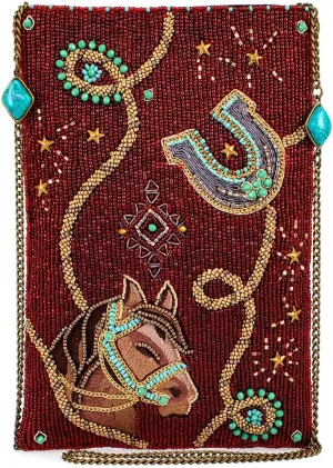 Mary Frances Saddle Up Mini Crossbody Handbag, Red
