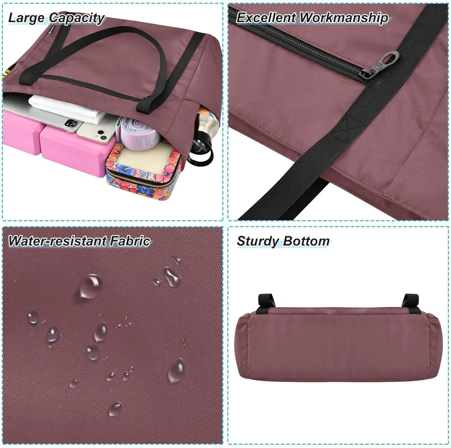 MCHIVER Yoga Bag for Women Men Large Yoga Mat Bag Shoulder Bags for Travel Pilates Yoga