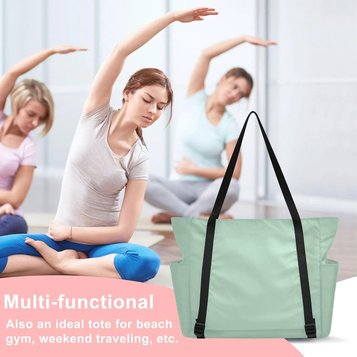 MCHIVER Yoga Bag for Women Men Large Yoga Mat Bag Shoulder Bags for Travel Pilates Yoga