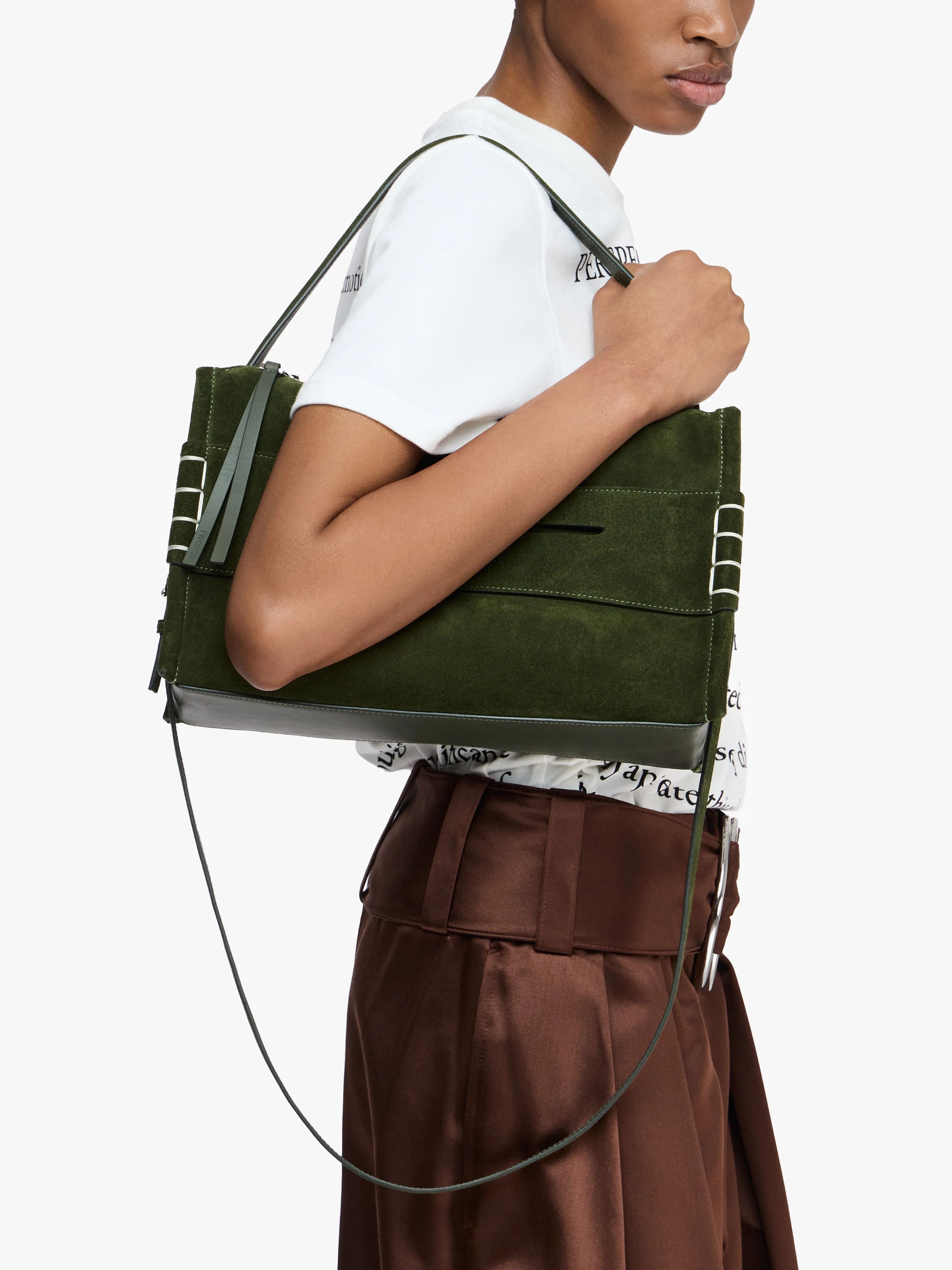MEDIUM LOAFER BAG - SUEDE SHOULDER BAG