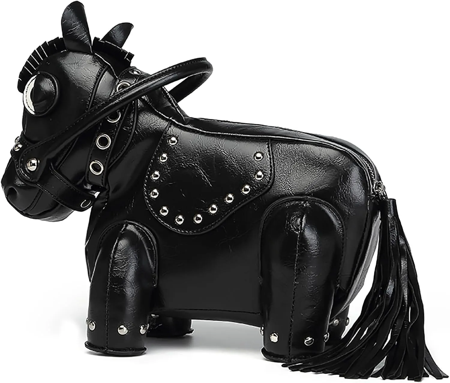 Men and Women Fun Horse Shaped Crossbody Shoulder Bag Handbag PVC Unique Novelty Horse Purse