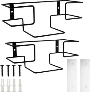 Metal Glove Holder,2 Pack Gloves Box Rack Wall Mount Dispenser for laboratory,Healthcare, Hospital, Restaurants,Black Medical Glove Holder with Mounting Accessories Included