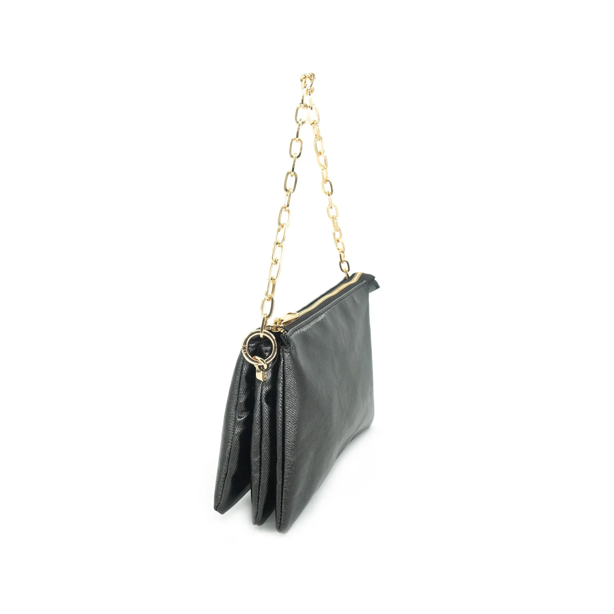 Metallic Triple Pouch Purse
