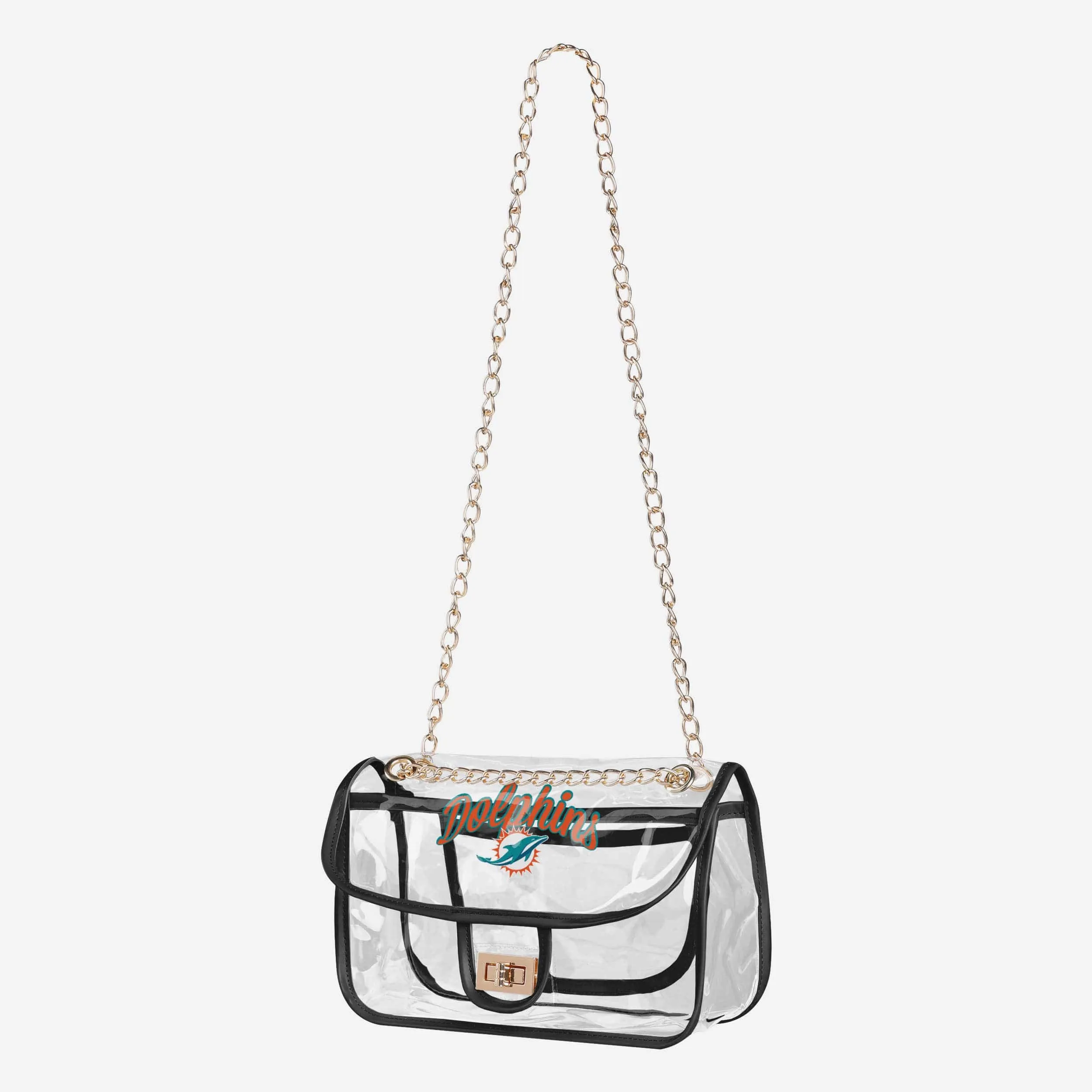 Miami Dolphins Clear Crossbody Chain Bag