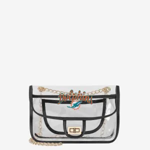 Miami Dolphins Clear Crossbody Chain Bag