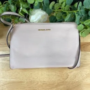 MICHAEL Michael Kors Pink Jet Set Large Double Pouch Crossbody