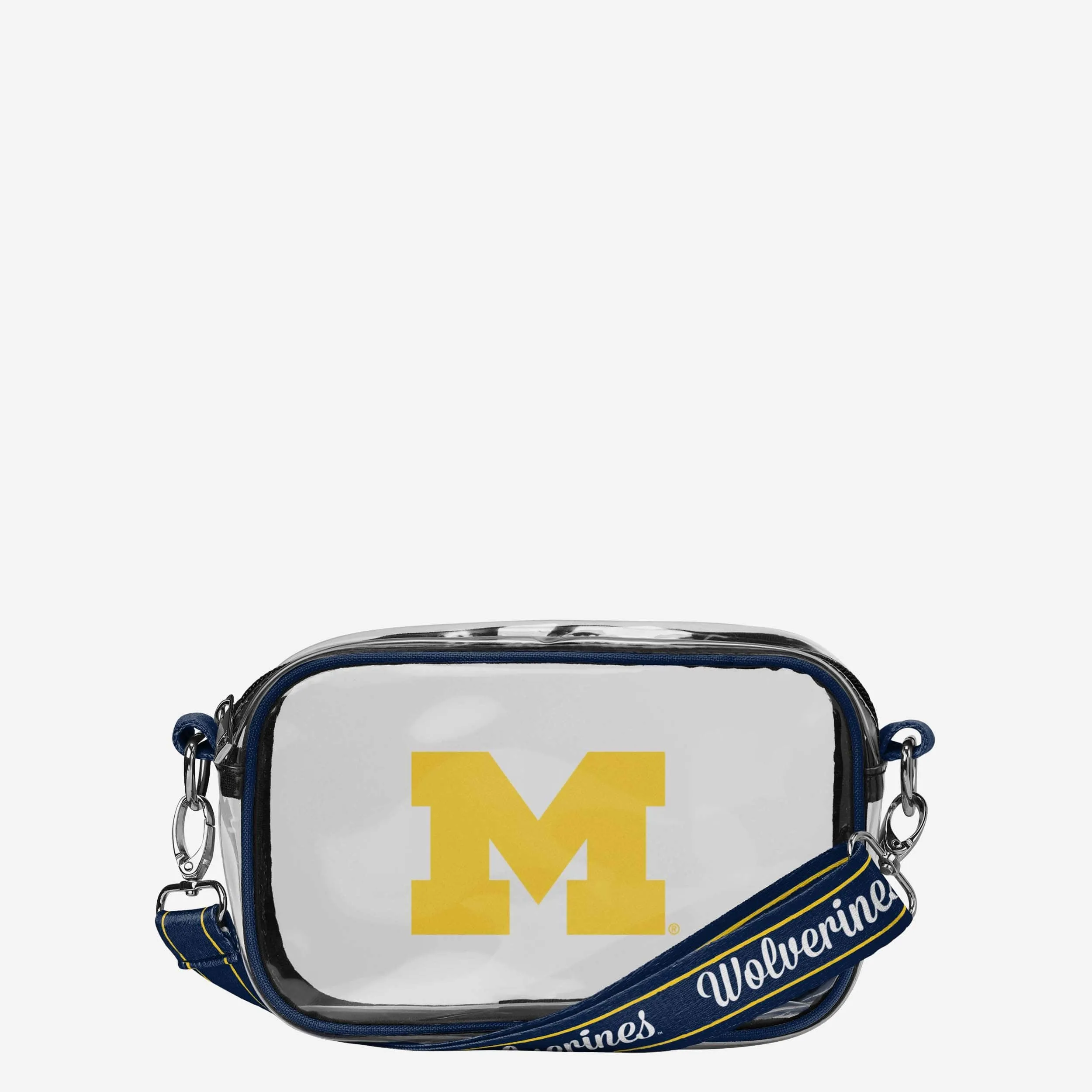 Michigan Wolverines Team Stripe Clear Crossbody Bag