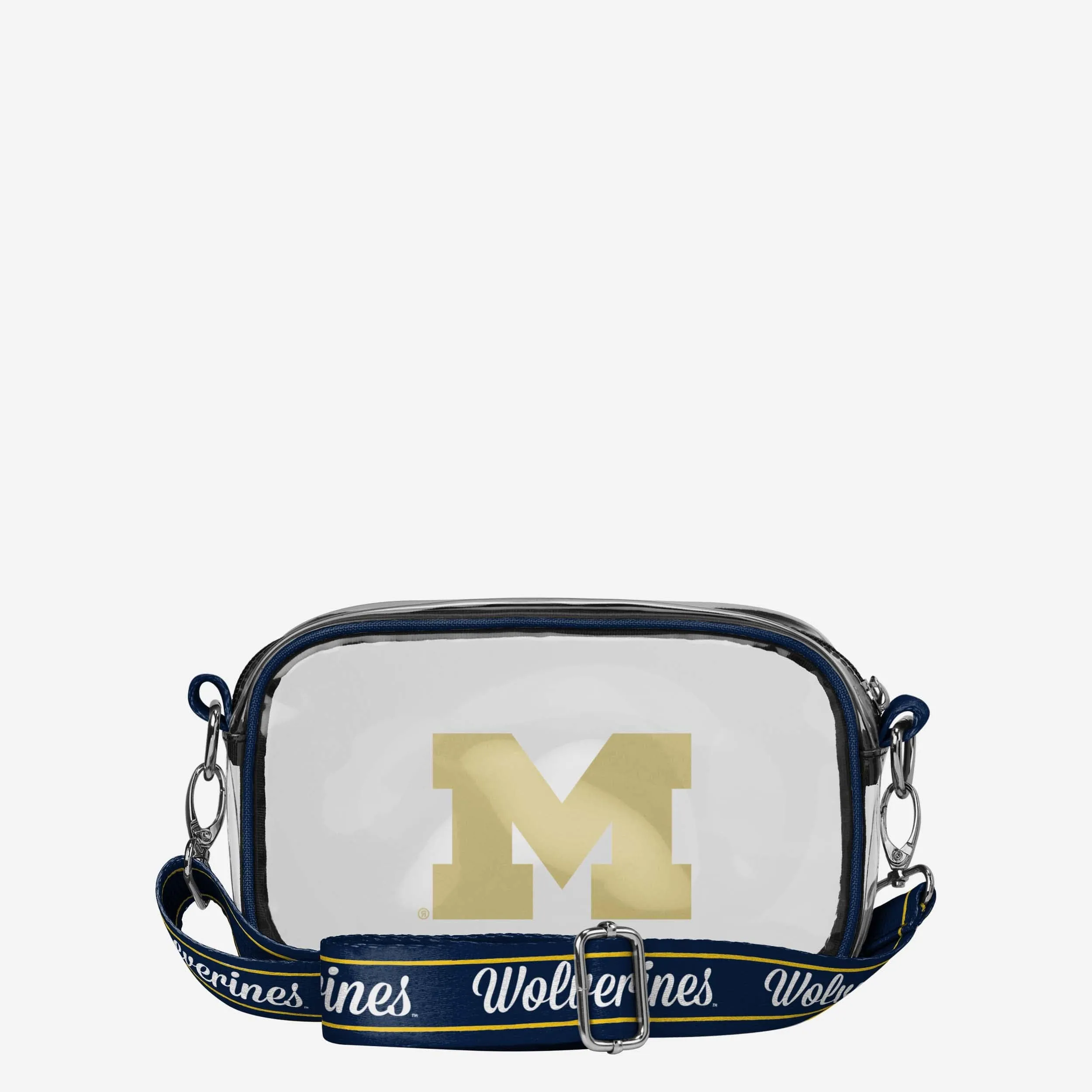 Michigan Wolverines Team Stripe Clear Crossbody Bag