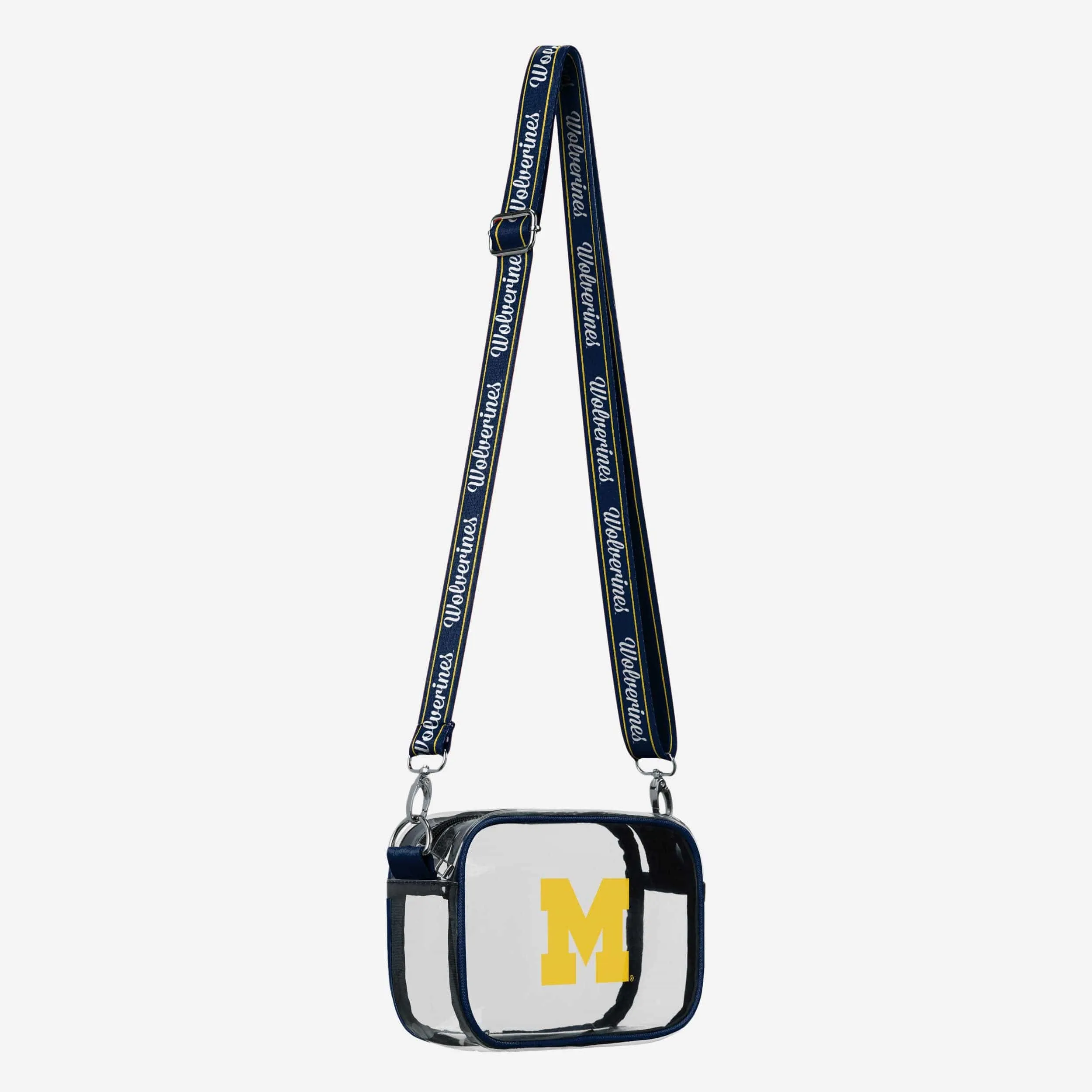 Michigan Wolverines Team Stripe Clear Crossbody Bag