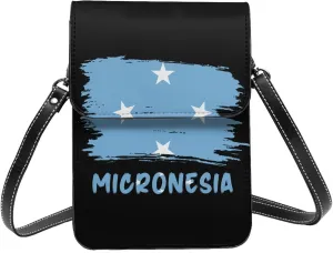 Micronesia Micronesians Flag Small Crossbody Bag Is A Shoulder Bag Designed For Women And Girls Cell Phone Crossbody Wallet Purses With Card Slots Adjustable Strap