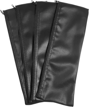 Microphone Pouch Pad for Safe Storage 4pcs Leather Mic Carrying Bag Zipper Compact Organized for Ktv Travel