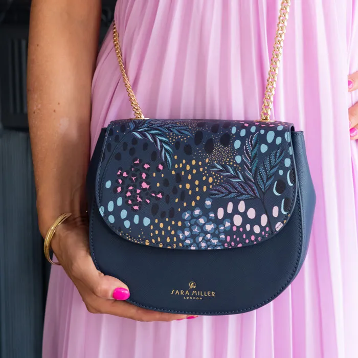 Midnight Leopard Gold Chain Crossbody Bag