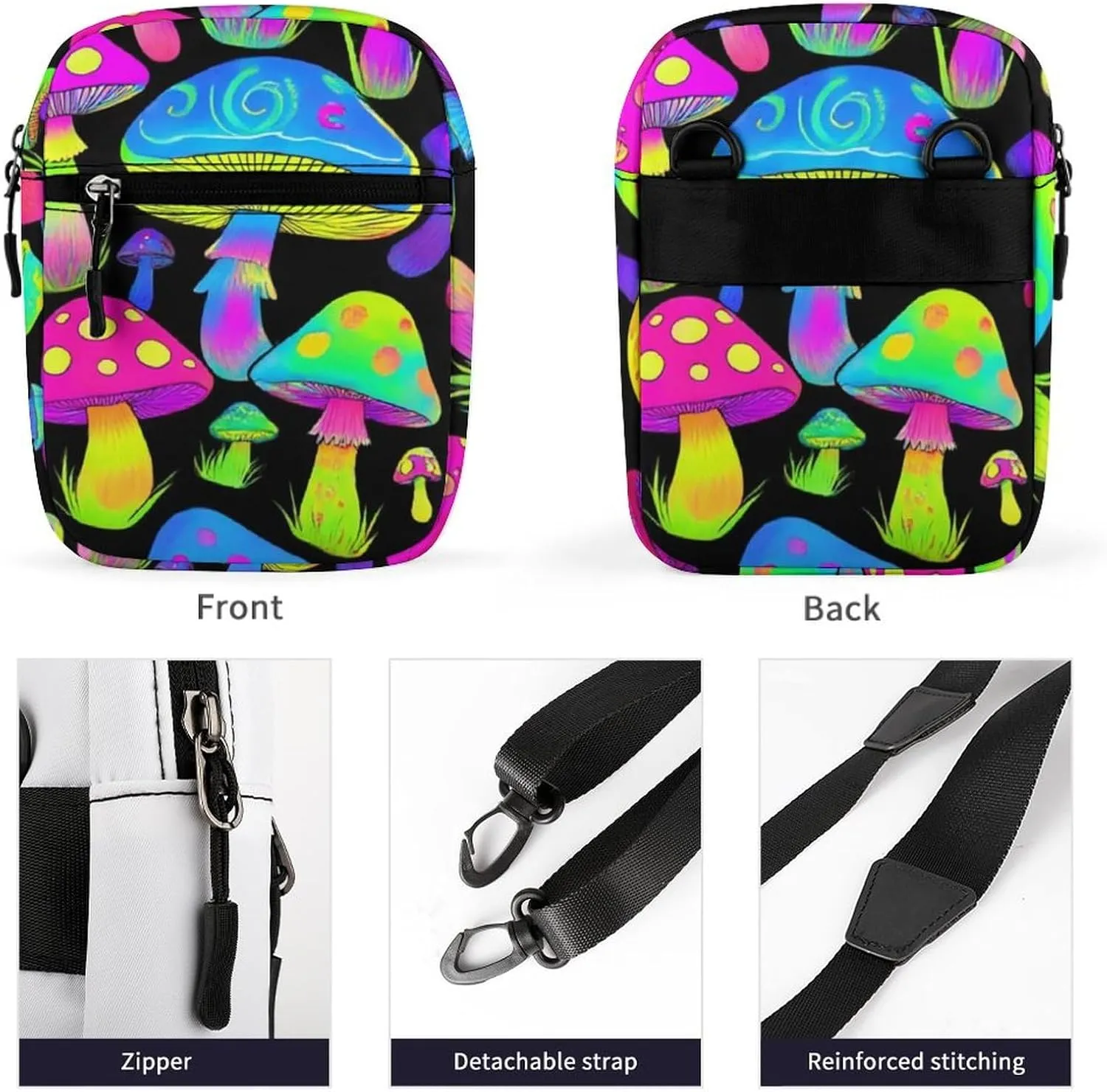 Mini Crossbody Bag for Women, Waterproof Zipper Shoulder Bag Casual Cell Phone Purse Travel Pouch