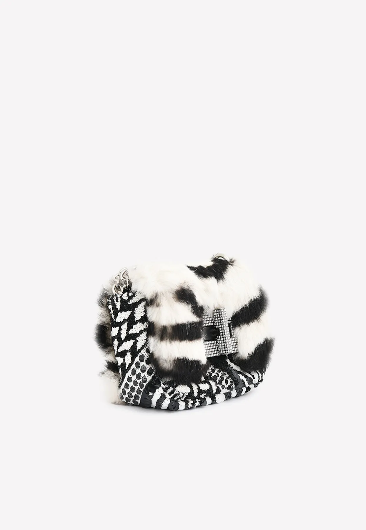 Mini Natalia Tiger Print Faux-Fur Shoulder Bag