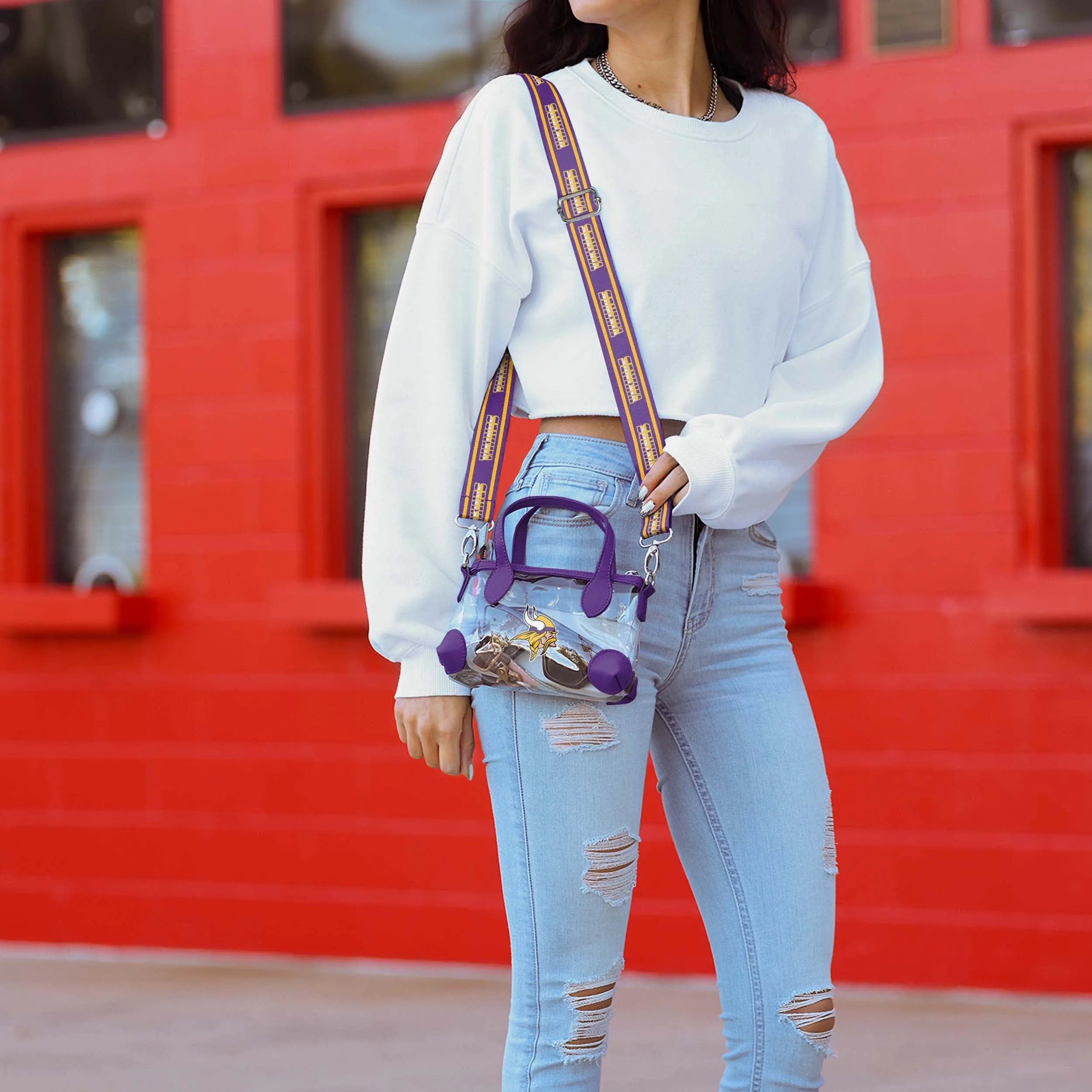 Minnesota Vikings Big Logo Clear Crossbody Mini Purse