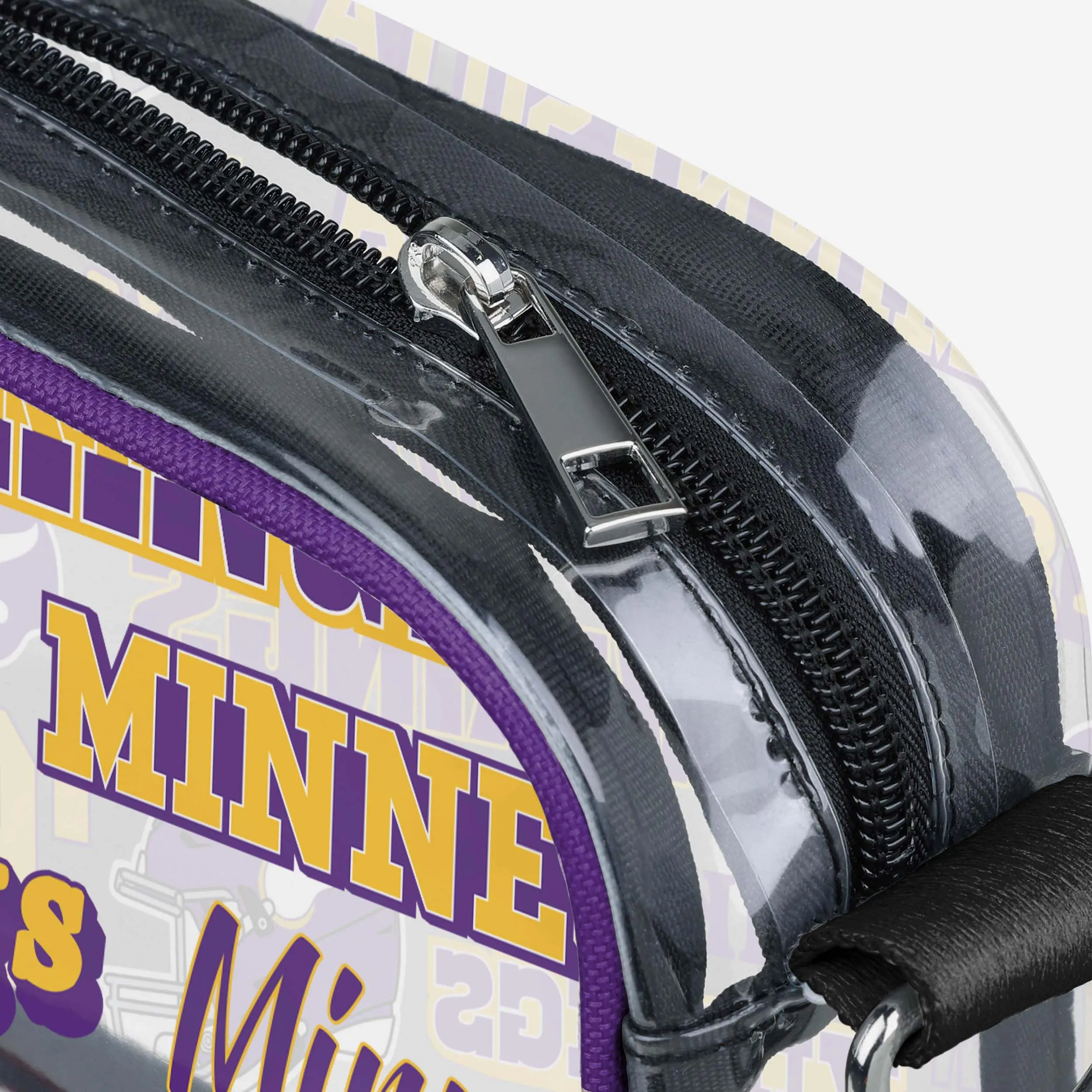 Minnesota Vikings Repeat Retro Print Clear Crossbody Bag