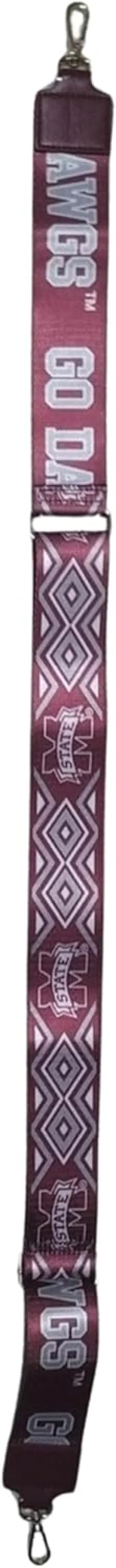 Mississippi State Ikat Patterned 2" Purse Strap
