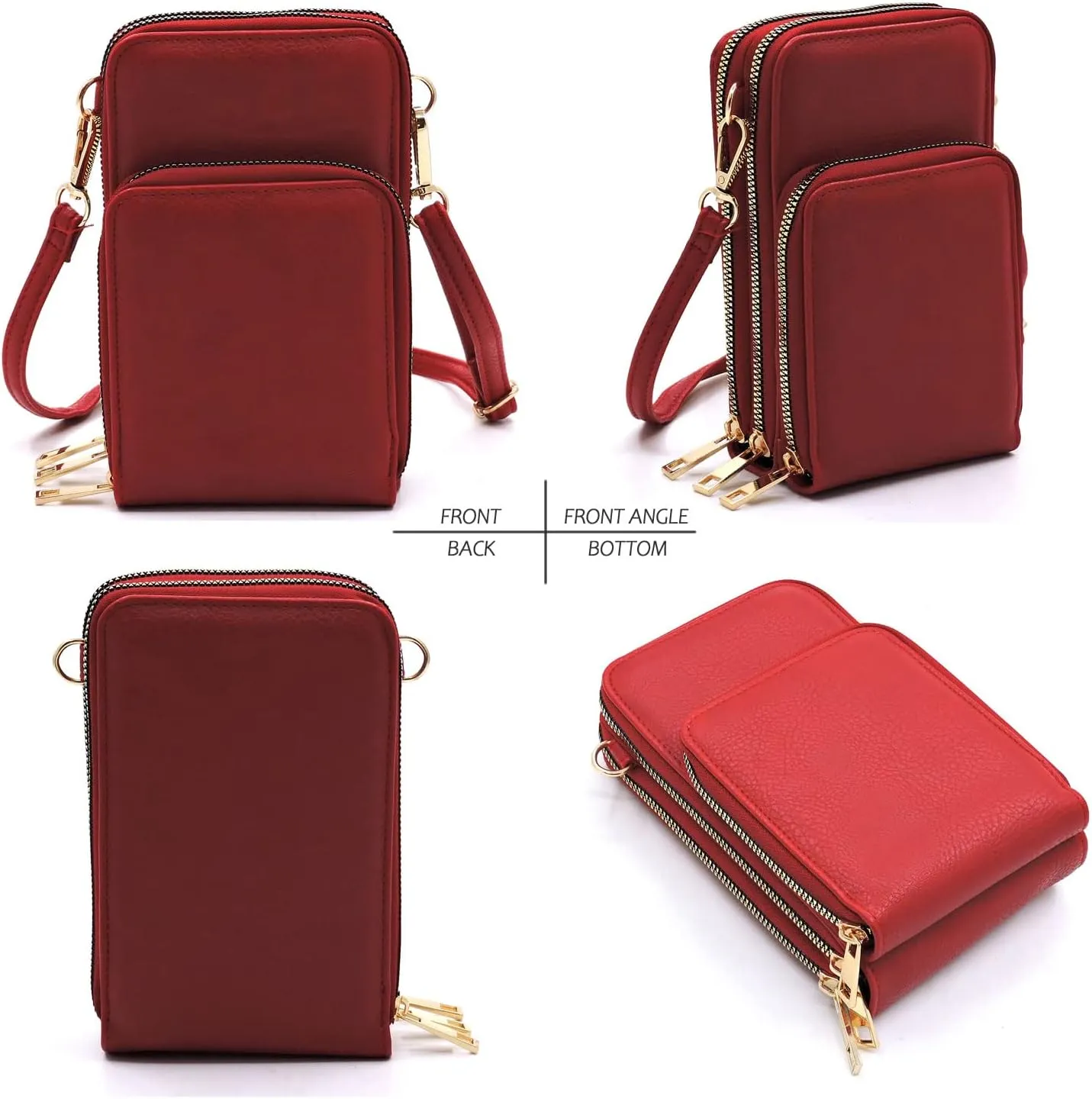 MIZUBA Small Crossbody Cell Phone Purse Mini Messenger Shoulder Bag Crossbody Wallet with Credit Card Slots