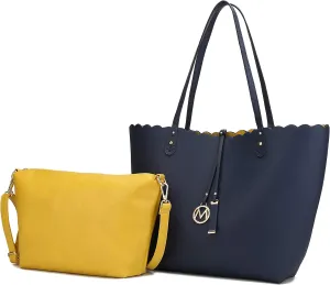 MKF Collection Sopper Tote Bag for Women & Crossbody Purse Set, Vegan Leather Shoulder bag adjustable Strap Handbag By Mia K