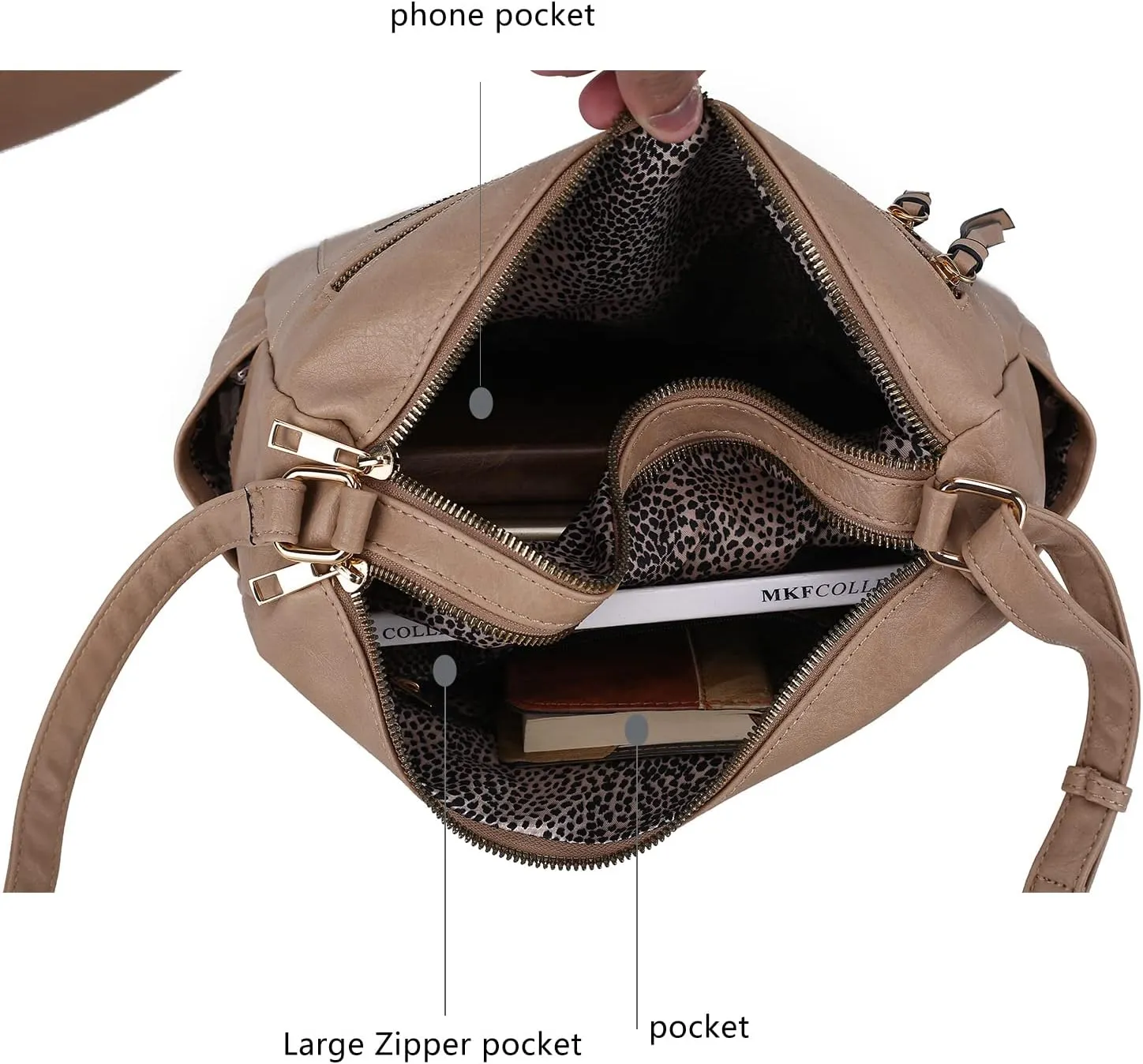 MKF Collection Women Shoulder Bag, Large Crossbody Bag Vegan Leather Handbag Purse By Mia K